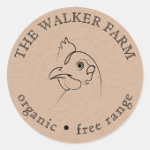 Zuchtgeflügel Frische Eier Runder Aufkleber (Vorderseite)