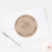 Zuchtgeflügel Frische Eier Runder Aufkleber (Umschlag)