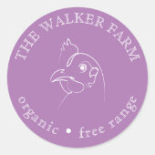 Zuchtgeflügel Frische Eier Runder Aufkleber (Vorderseite)