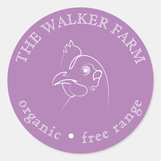 Zuchtgeflügel Frische Eier Runder Aufkleber (Vorderseite)