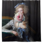 Züchtig mit rosa Pfingstrose Duschvorhang (Vorderseite)