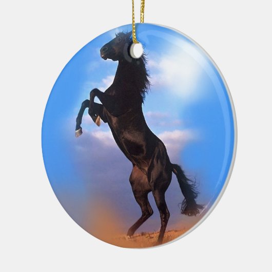 Zuchtpferd Keramik Ornament (Links)