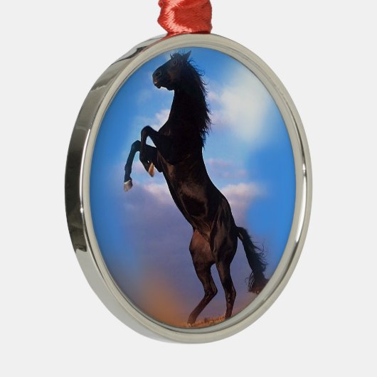 Zuchtpferd Silbernes Ornament (Rechts)