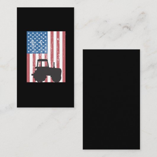 Zuchtschlepper Amerikanische Flagge Patriotischer Visitenkarte (Vorne/Hinten)