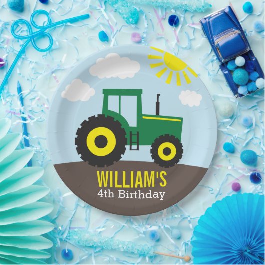Zuchtschlepper Geburtstag Pappteller (Party)