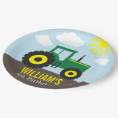 Zuchtschlepper Geburtstag Pappteller (Schrägansicht)
