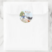 Zuchttier, Barnyard-Party-Aufkleber Runder Aufkleber (Tasche)