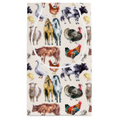 Zuchttiere Aquarellbauernbetriebe Elfenbein Kleine Geschenktüte (Rückseite)