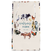Zuchttiere Aquarellbauernbetriebe Elfenbein Kleine Geschenktüte (Vorderseite)