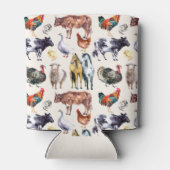 Zuchttiere Muster Aquarell Dosenkühler (Rückseite)