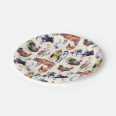 Zuchttiere Muster Aquarell Pappteller (Schrägansicht)