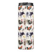 Zuchttiere Muster Aquarell Thermosbecher (Rückseite)