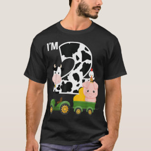 Zuchttiere Traktor 2. Geburtstag 2 Jahr alt Geburt T-Shirt