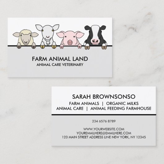 Zuchttierfutter Rinderschaf Visitenkarte (Vorne/Hinten)