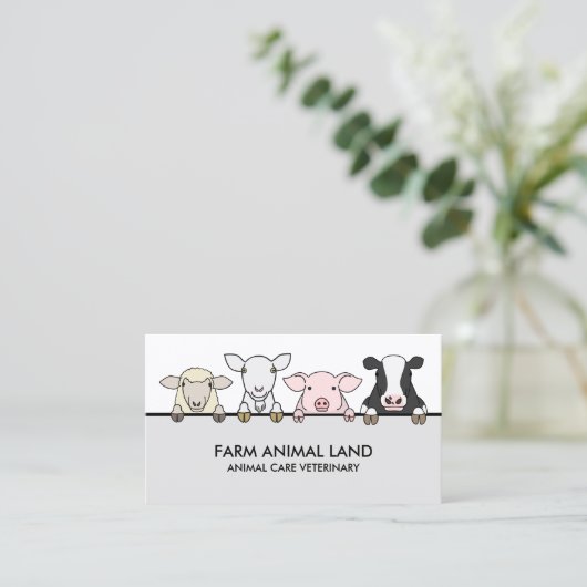 Zuchttierfutter Rinderschaf Visitenkarte (Stehend Vorderseite)