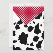 Zuchttierkuh Cowhide Gingham Country Birthday Einladung (Rückseite)