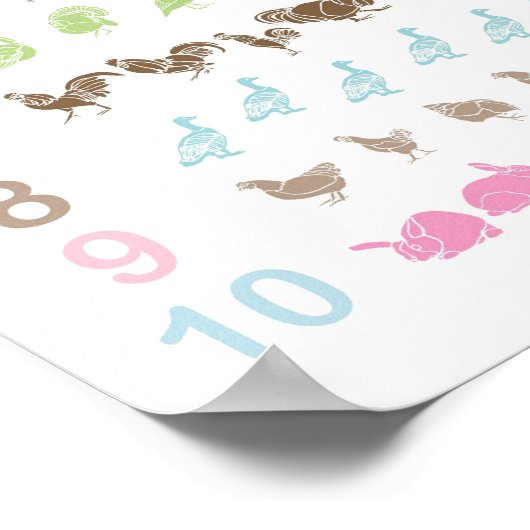 Zuchttierzählplakat Poster (Ecke)