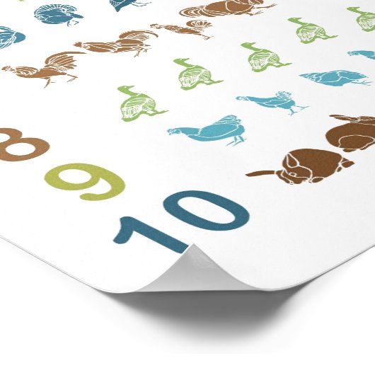 Zuchttierzählplakat Poster (Ecke)