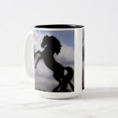 Züchtung des Pferds Zweifarbige Tasse (Vorderseite Links)