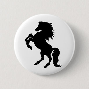 Züchtung des schwarzen Stallion/des Pferds Button