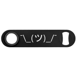 Zucken Sie Emoticon ¯ \ _(ツ) _/¯ Japaner Kaomo Speedflaschenöffner