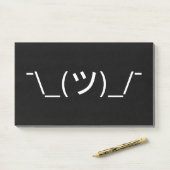 Zucken Sie Emoticon ¯ \ _(ツ) _/¯ Japaner Kaomoji Post-it Klebezettel (Auf Schreibtisch)