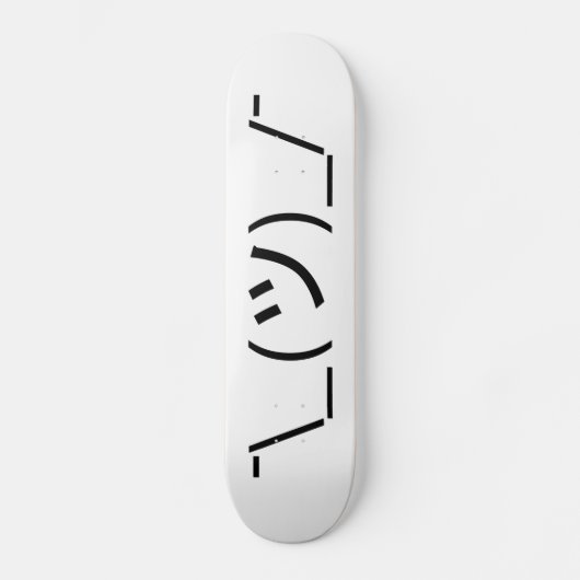 Zucken Sie Emoticon ¯ \ _(ツ) _/¯ Japaner Kaomoji Skateboard (Vorderseite)