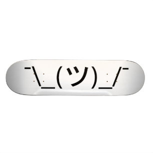 Zucken Sie Emoticon ¯ \ _(ツ) _/¯ Japaner Kaomoji Skateboard