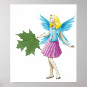 Zucker-Ahornbaum Fairy Holding Leaf Poster (Vorne)