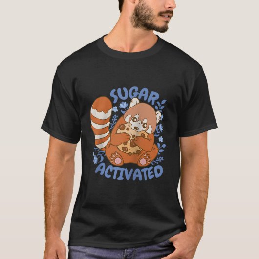 Zucker aktiviert Red Panda Baseball T-Shirt (Vorderseite)