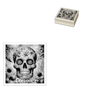 Zucker Blütenblütenblume Rose Sonnenblumen Persona Gummistempel