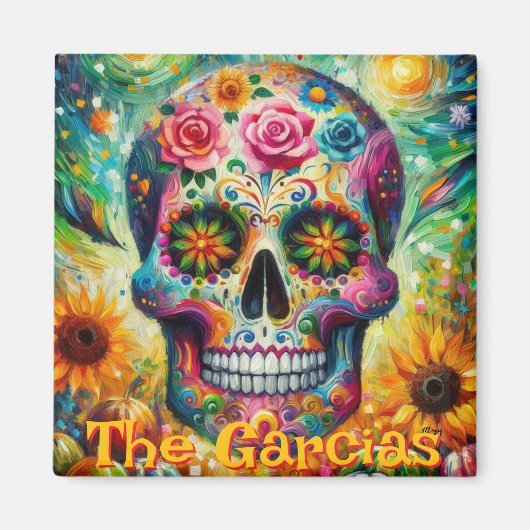 Zucker Blütenblütenblume Rose Sonnenblumen Persona Magnet (Vorne)