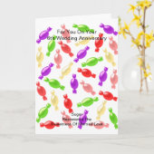 Zucker Candy Personalisiert 6. Hochzeitstag Karte (Gelbe Blume)