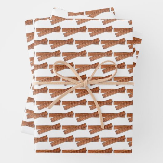 Zucker Churro Fried Teig Konditorei Spanisches Ess Geschenkpapier Set (Beispiel)