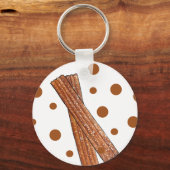 Zucker Churro Fried Teig Konditorei Spanisches Ess Schlüsselanhänger (Vorderseite)