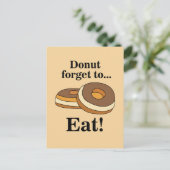 Zucker Donut Süß Postkarte (Stehend Vorderseite)