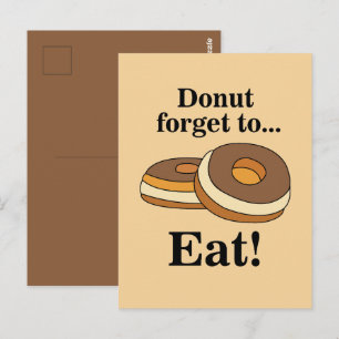 Zucker Donut Süß Postkarte