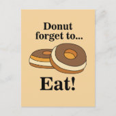 Zucker Donut Süß Postkarte (Vorderseite)