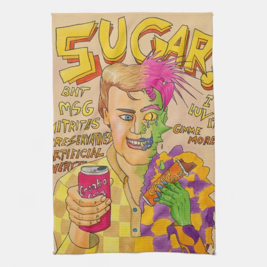 Zucker! Geschirrtuch (Vertikal)