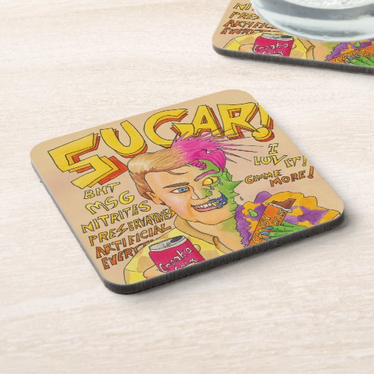 Zucker! Getränkeuntersetzer (Linke Seite)