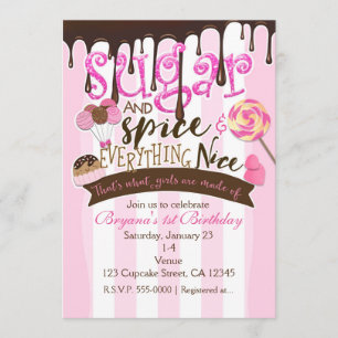 ZUCKER GEWÜRZ UND ALLES NICE Party-Einladungen Einladung