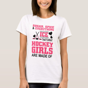 Zucker Gewürz und alles, was Eismädchen Hockey T-Shirt