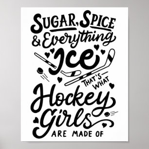 Zucker Gewürzampulle; Alles Eiseis Niedlich Hockey Poster