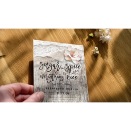 Zucker & Gewürze & Alles Schöne Rustikale Babydusc Einladung