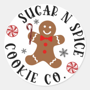 Zucker & Gewürze Lebkuchen Cookie Co. Runder Aufkleber