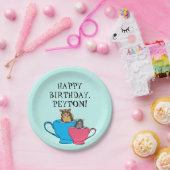 Zucker Glider in Teekuchen Maßgeschneiderte Geburt Pappteller (Party)