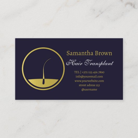 Zucker Haarentfernung Haartransplantation Visitenkarte (Vorderseite)