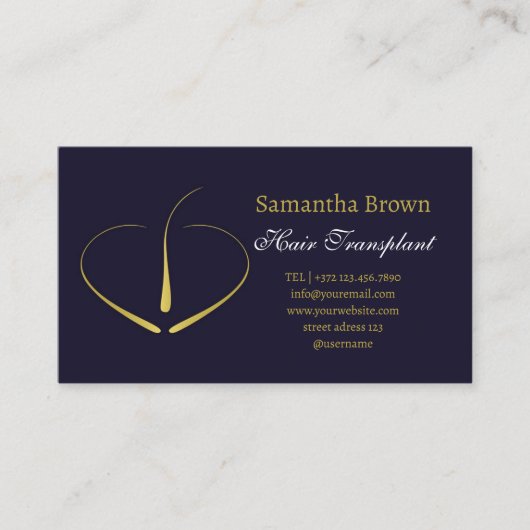 Zucker Haarentfernung Haartransplantation Visitenkarte (Vorderseite)