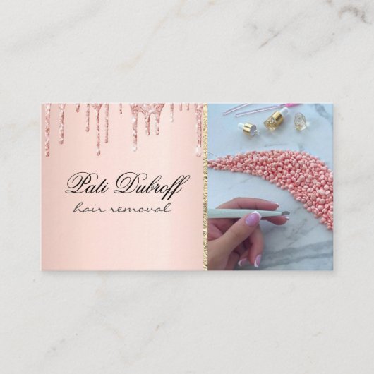 Zucker Haarentfernung Zucker Schönheitssalon Welln Visitenkarte (Vorderseite)