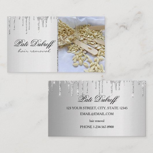 Zucker Haarentfernung Zucker Schönheitssalon Welln Visitenkarte (Vorne/Hinten)